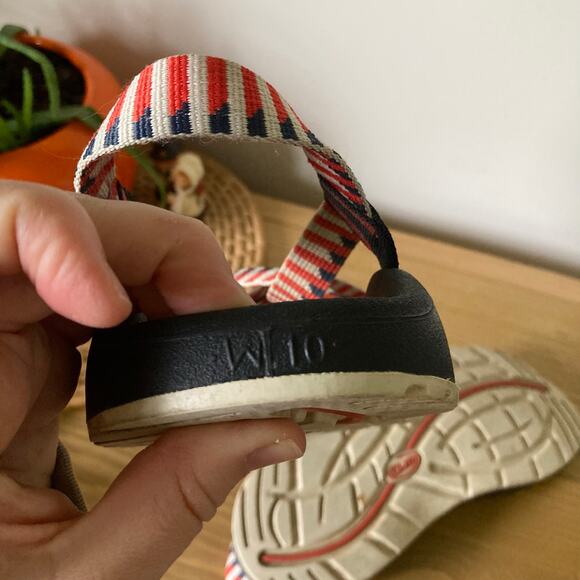 Chaco Women's Z/Cloud 2 Sandals - Taper Grenadine USA Red White Blue Women’s 10 - Picture 7 of 8